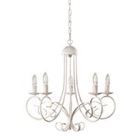 KRONLEUCHTER 4885/5 - Weiß, KONVENTIONELL, Metall (60/60/110cm)