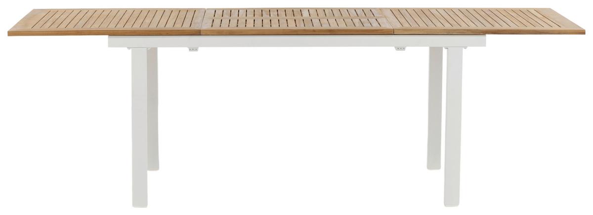 Gartentisch Panama - Weiß, KONVENTIONELL, Holz/Metall (160/90/75cm) - Gardenson