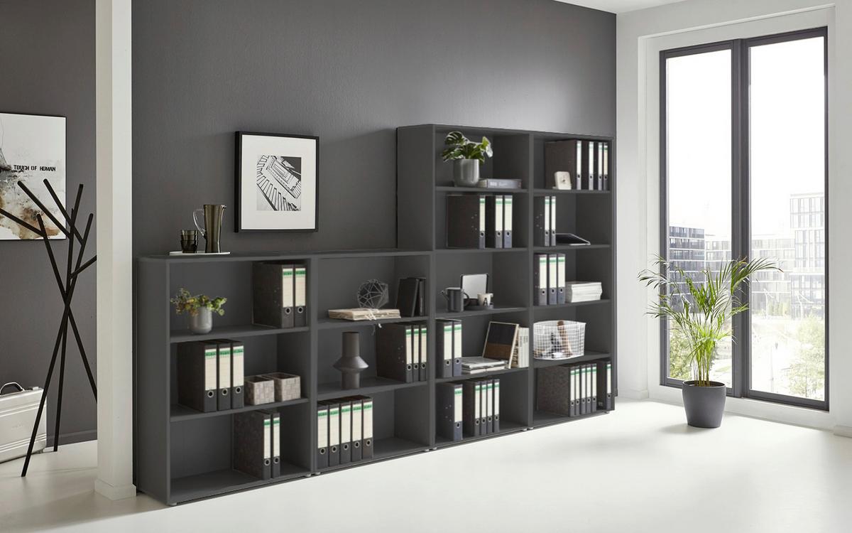 REGALSET OFFICE EDITION - RW SET 5 - Anthrazit, MODERN, Holzwerkstoff (337,6/185,6/33,0cm) - MID.YOU