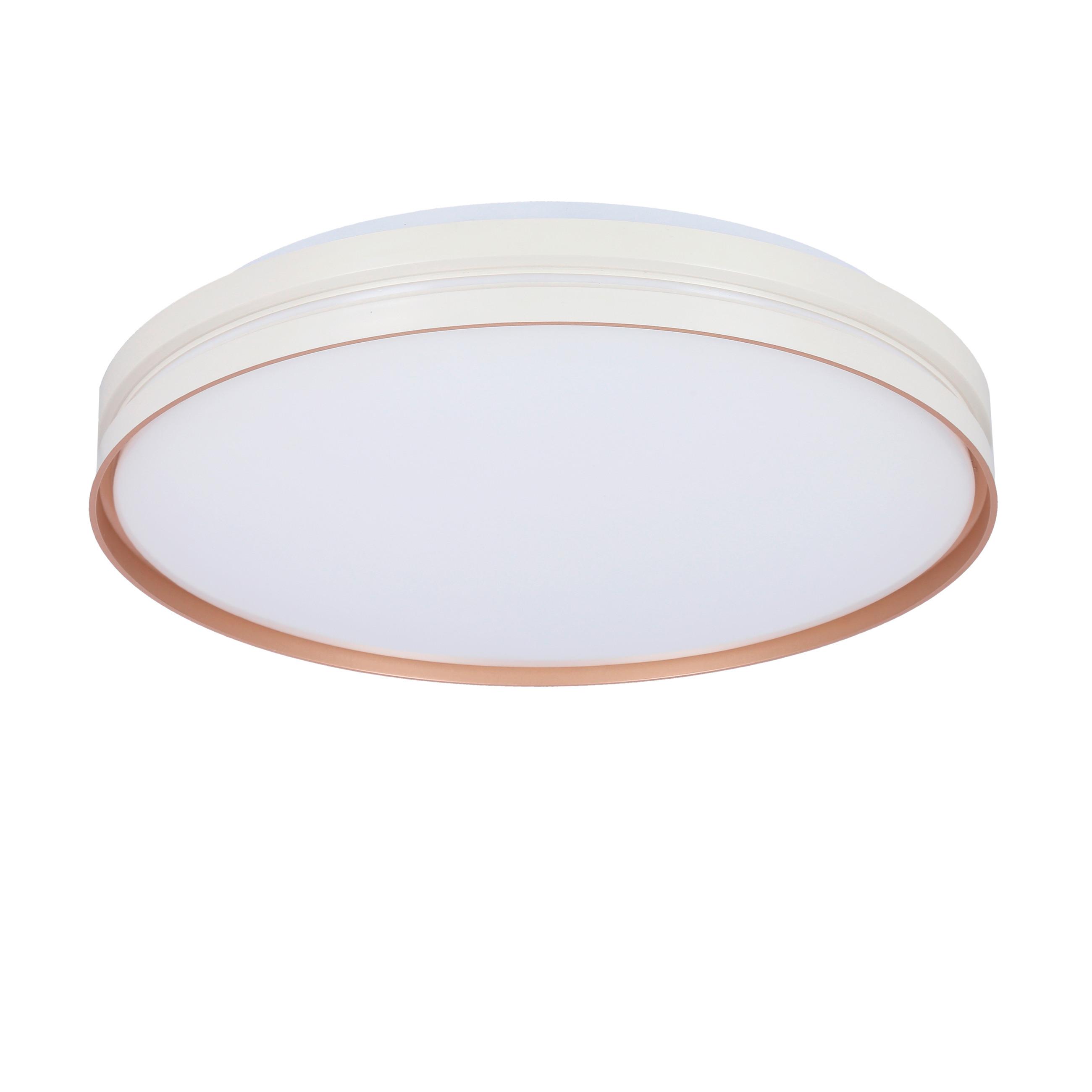 LED-Deckenleuchte Montana - Goldfarben/Weiß, KONVENTIONELL, Kunststoff/Metall (40/40/7cm)