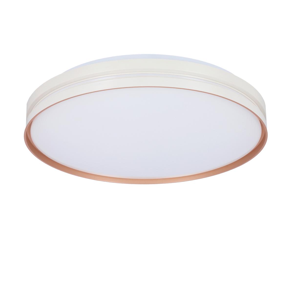 LED-Deckenleuchte Montana - Goldfarben/Weiß, KONVENTIONELL, Kunststoff/Metall (40/40/7cm)