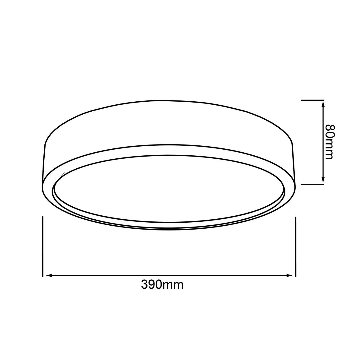 LED-Deckenleuchte Slimline Ø 39 cm aus Holz - Hellbraun/Weiß, Design, Holz/Kunststoff (39/8cm) - Brilliant