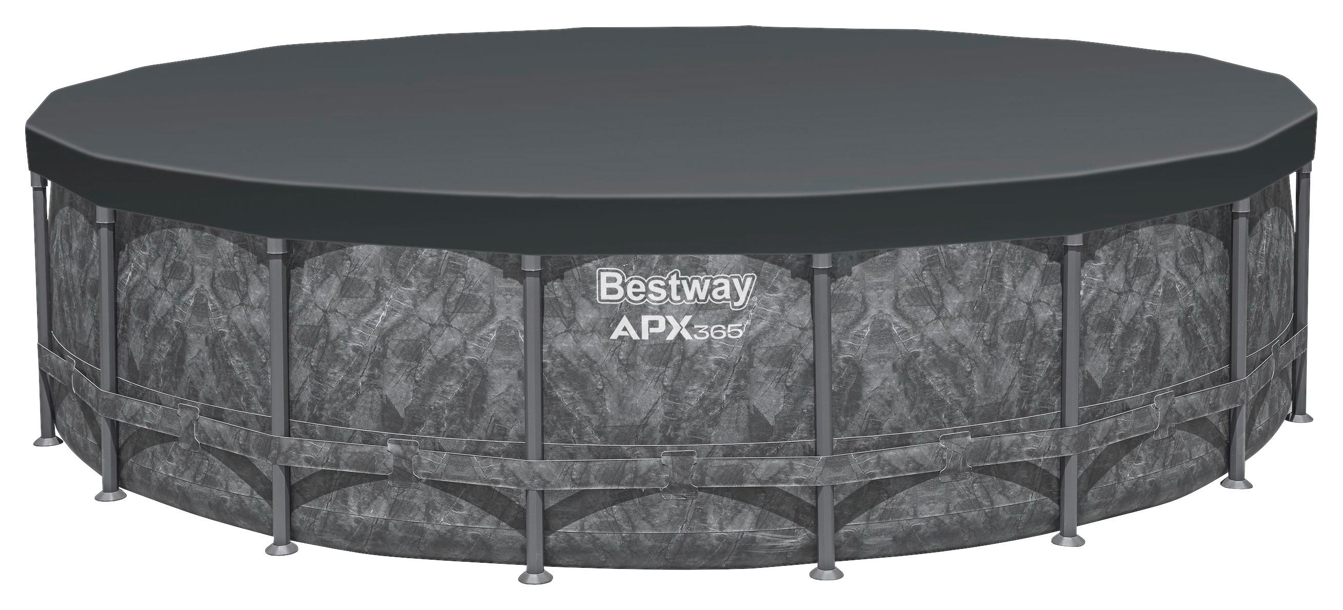 Pool Leonie - Blau/Dunkelgrau, KONVENTIONELL, Kunststoff/Metall (549/132cm) - Bestway