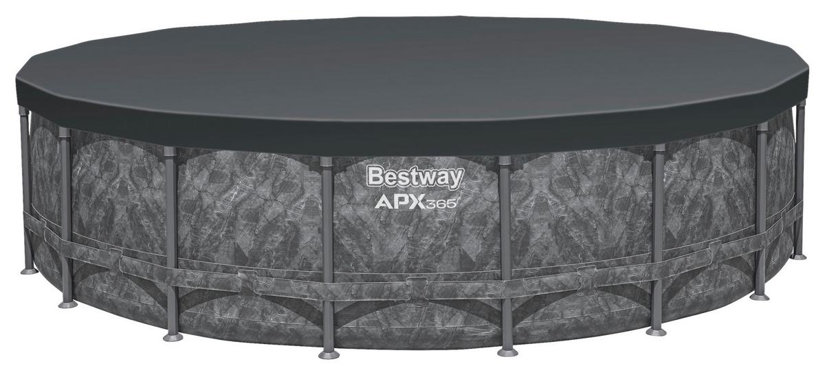 Pool Leonie - Blau/Dunkelgrau, KONVENTIONELL, Kunststoff/Metall (549/132cm) - Bestway