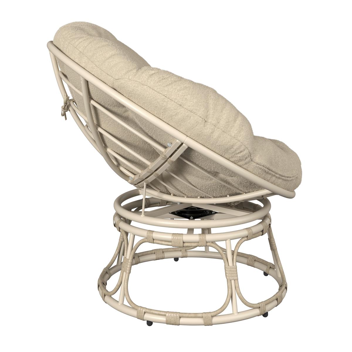 ZÁHRADNÉ RELAXAČNÉ KRESLO HERMI - béžová, Basics, kov/textil (99/82/99cm)