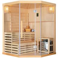 Finnische Sauna Tallinn int. Steuerung, 6-KW-Ofen - Basics, Holz (150/200/150cm)