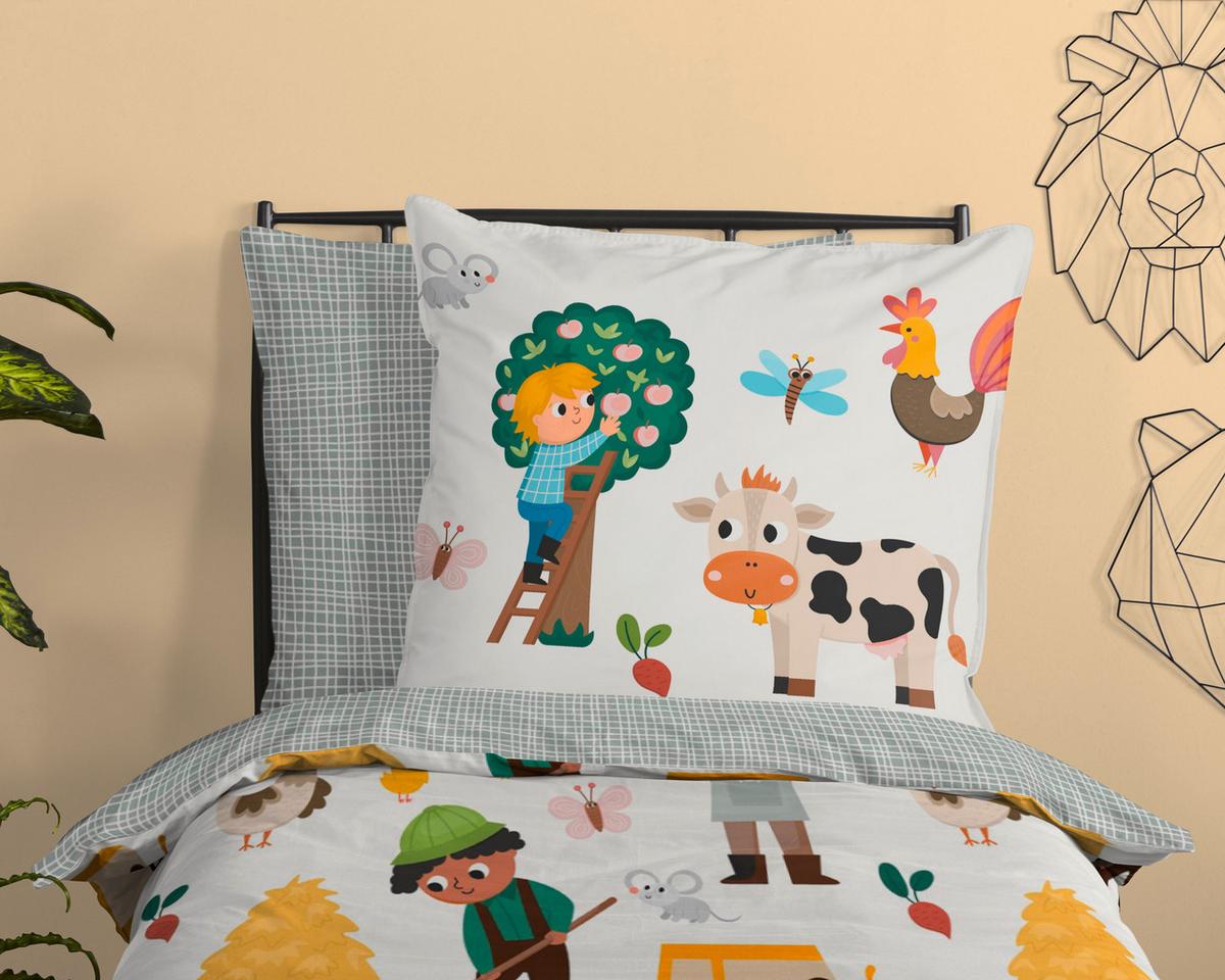 Jugendbettwäsche Farm Multicolor 135x200 cm - Multicolor, Design, Textil (135/200cm)