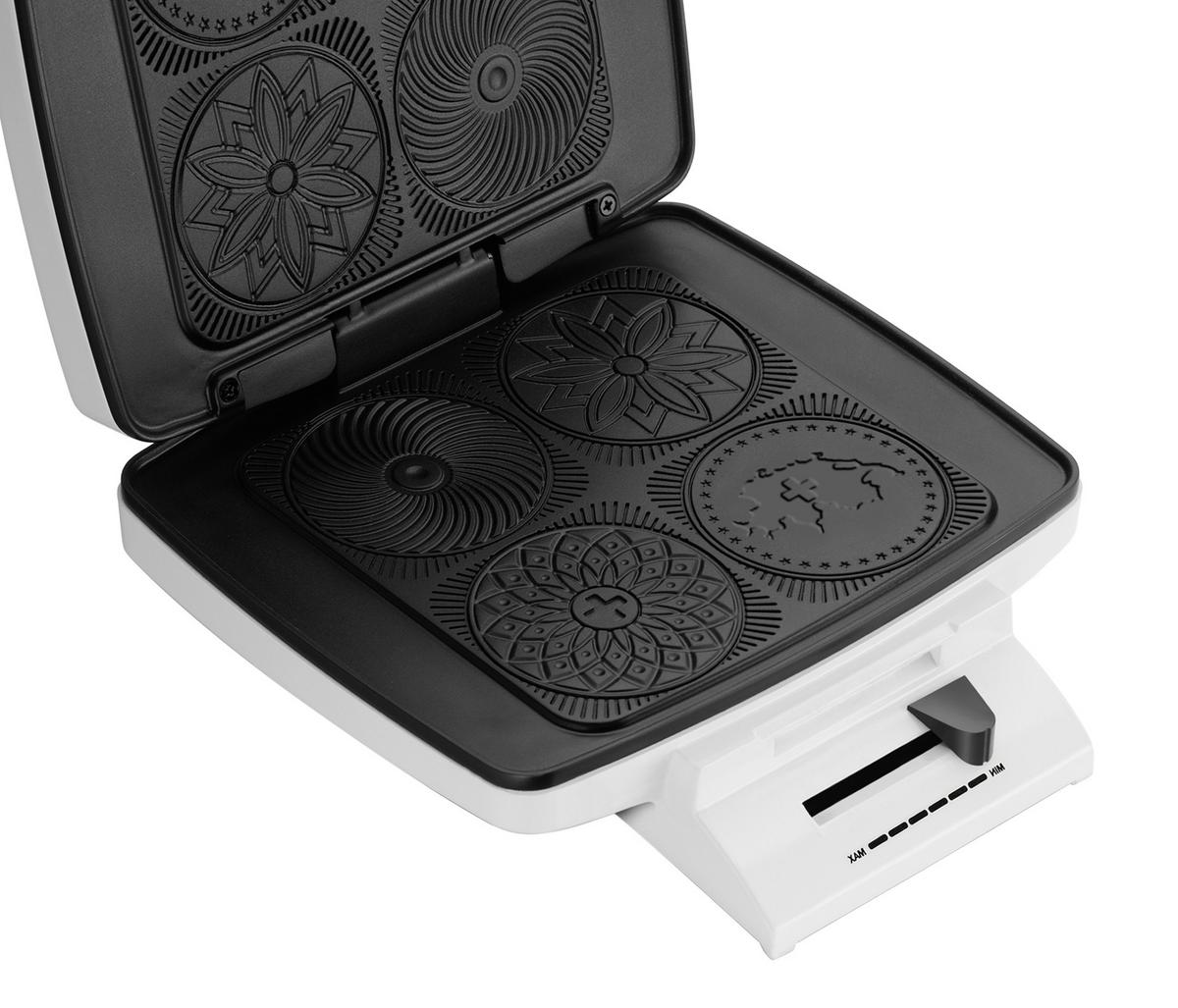 Waffeleisen Bricelet Classique 1000 W, Mit Überhitzungsschutz - Weiß, Basics, Kunststoff (25,4/12,1/28,7cm) - Trisa Electronics
