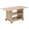 Couchtisch Mit Ablagefächer Und Rollen, Eichefarben - Eichefarben, MODERN, Holzwerkstoff/Kunststoff (95/54,5/51cm) - MID.YOU