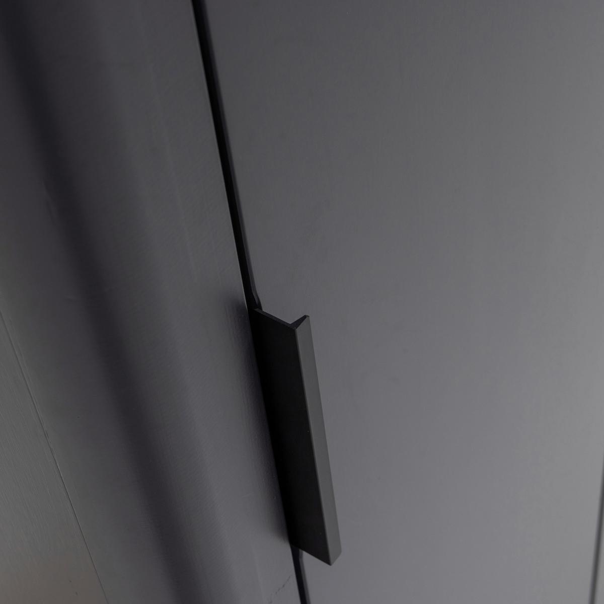 Mehrzweckschrank Gunnar Schwarz B: 45 cm - Schwarz, Design, Holz (45/217/39cm) - Livetastic