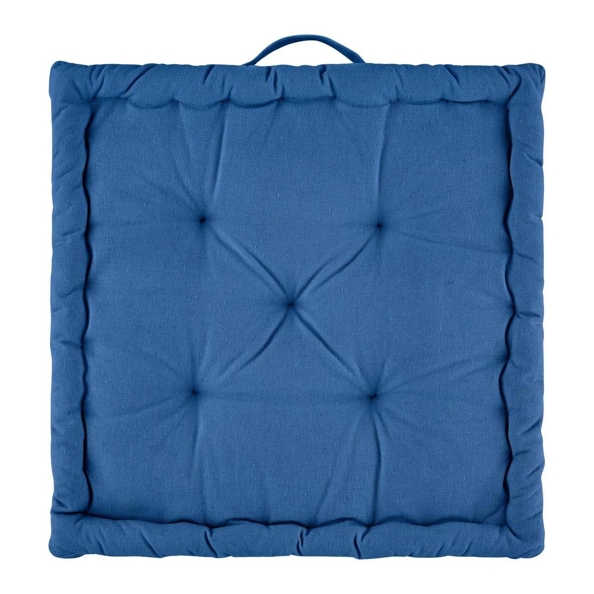 Boxkissen BO BO - modrá, textil (40/40/6cm) - Modern Living