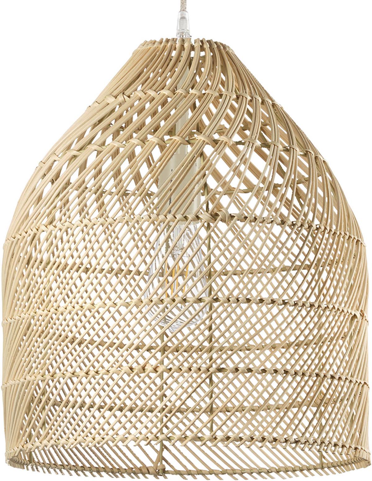 Hängeleuchte Misure Cognac L: 35 cm - Cognac, Natur, Holz (35/35/120cm)