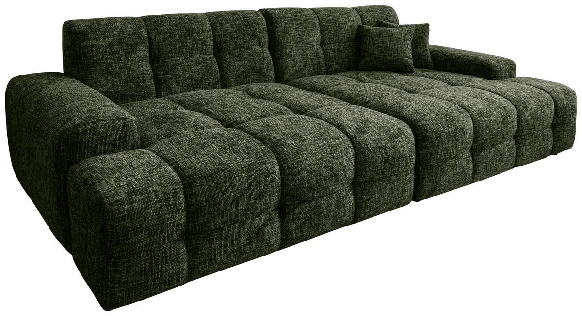Bigsofa Bosco, Dunkelgrün B: 304 cm - Waldgrün/Schwarz, MODERN, Textil (304/87/155cm) - Livetastic