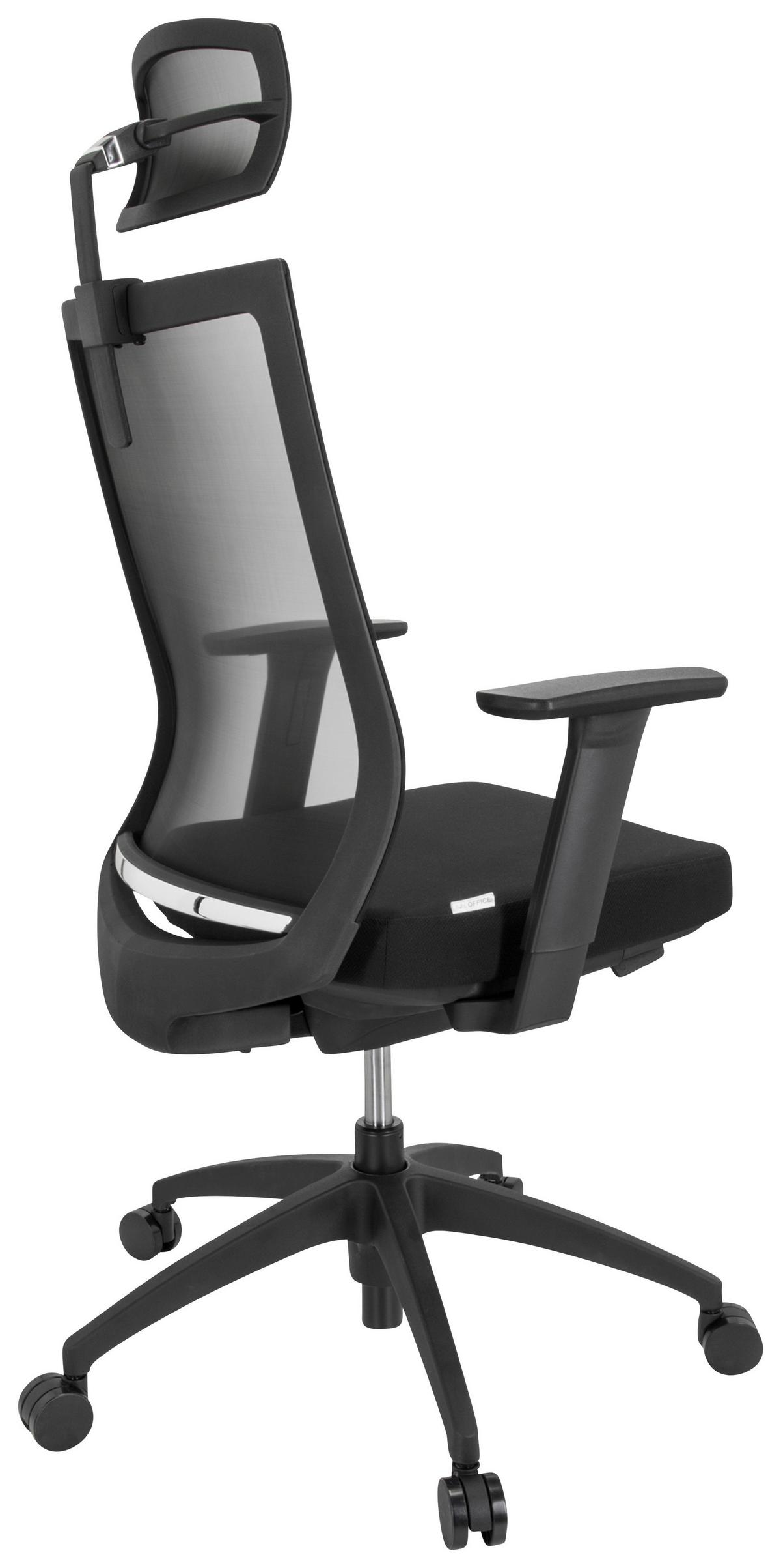 Drehstuhl Aspen Pro - Schwarz, Basics, Kunststoff/Textil (63/111-121/55cm) - MID.YOU