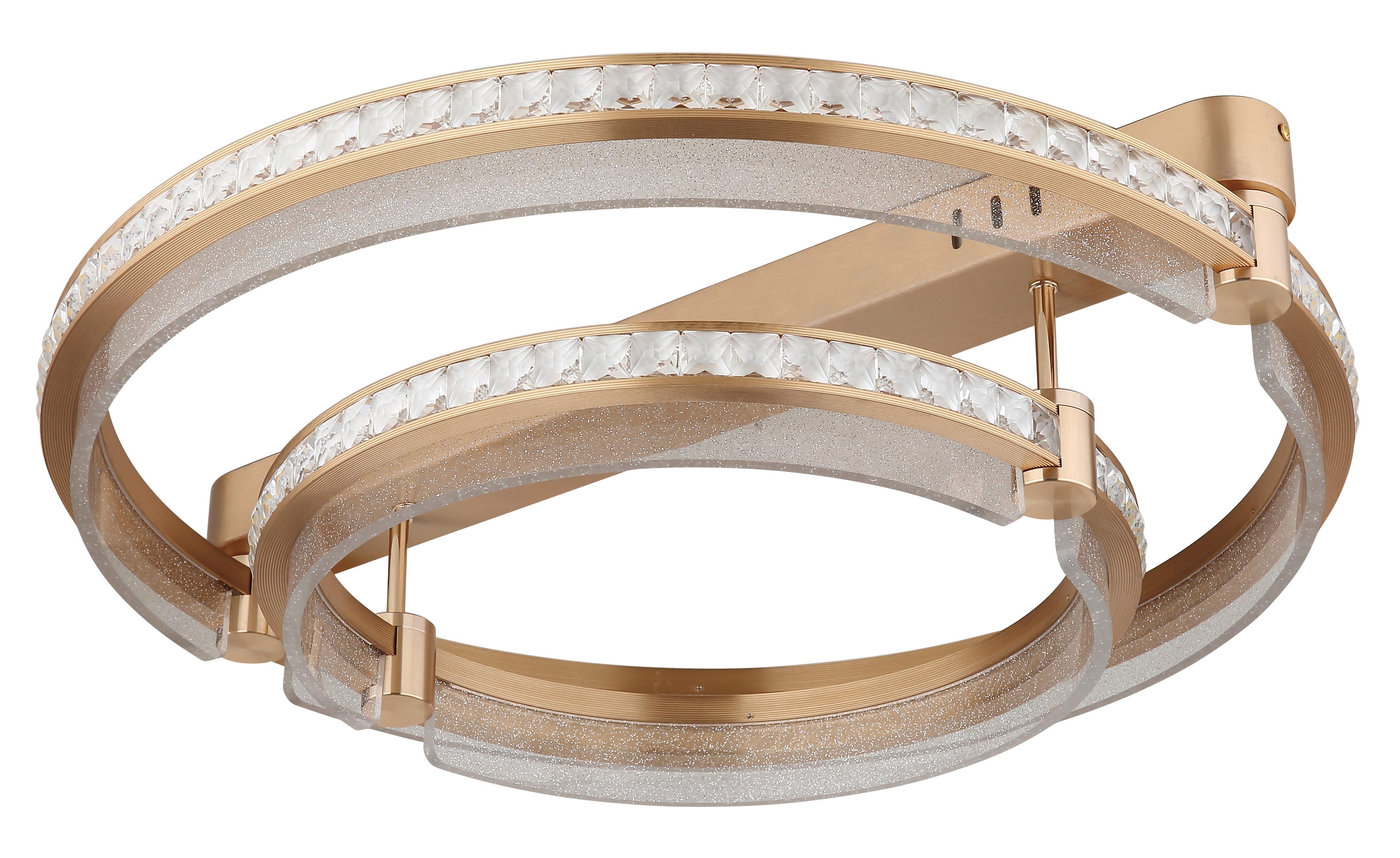 Led Mennyezeti Lámpa 67196-78 Blondie - aranyszínű/átlátszó, Design, műanyag/fém (60/17cm)