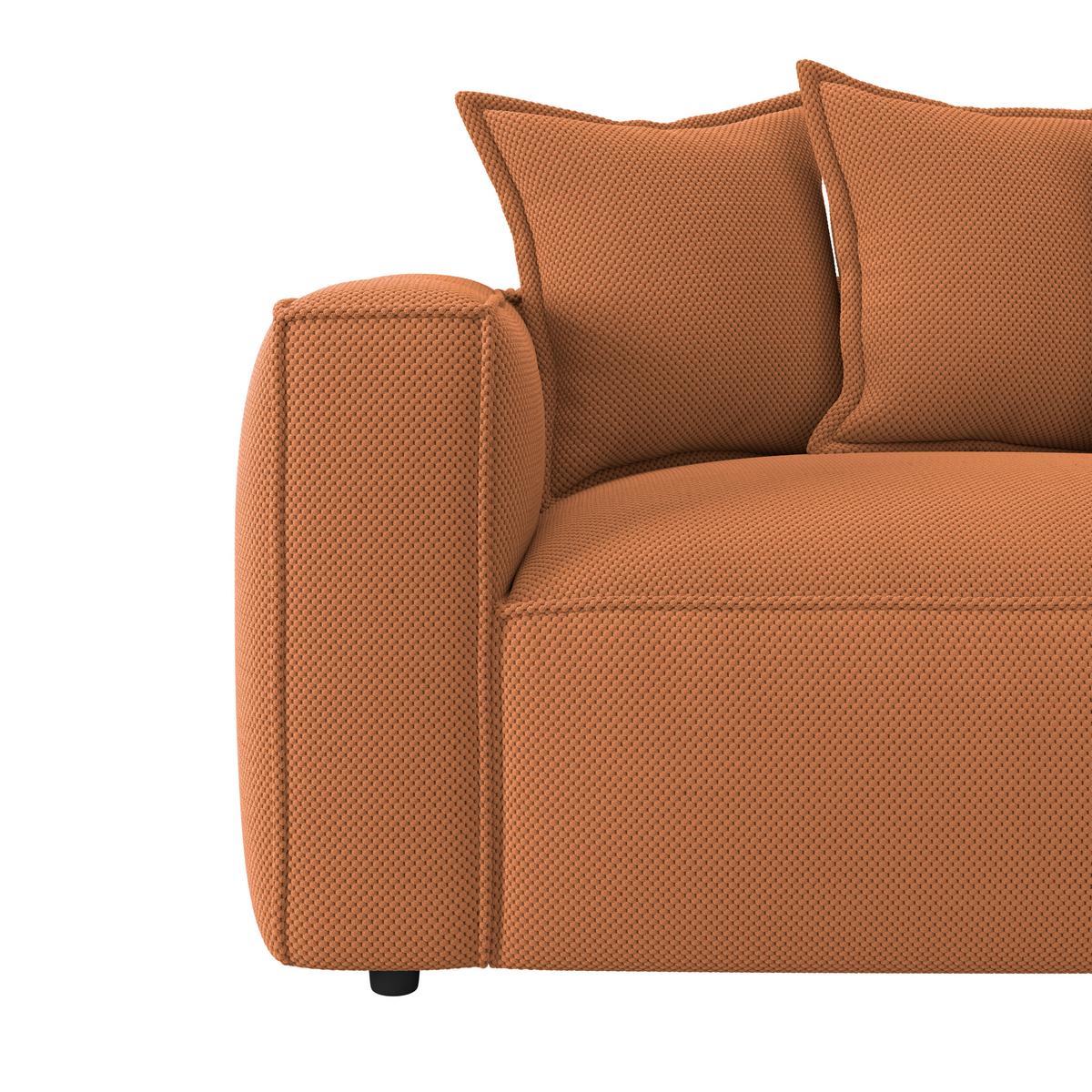 POHOVKA BIG SOFA COWBOY - černá/terracotta, Moderní, textil (280/72/109cm)