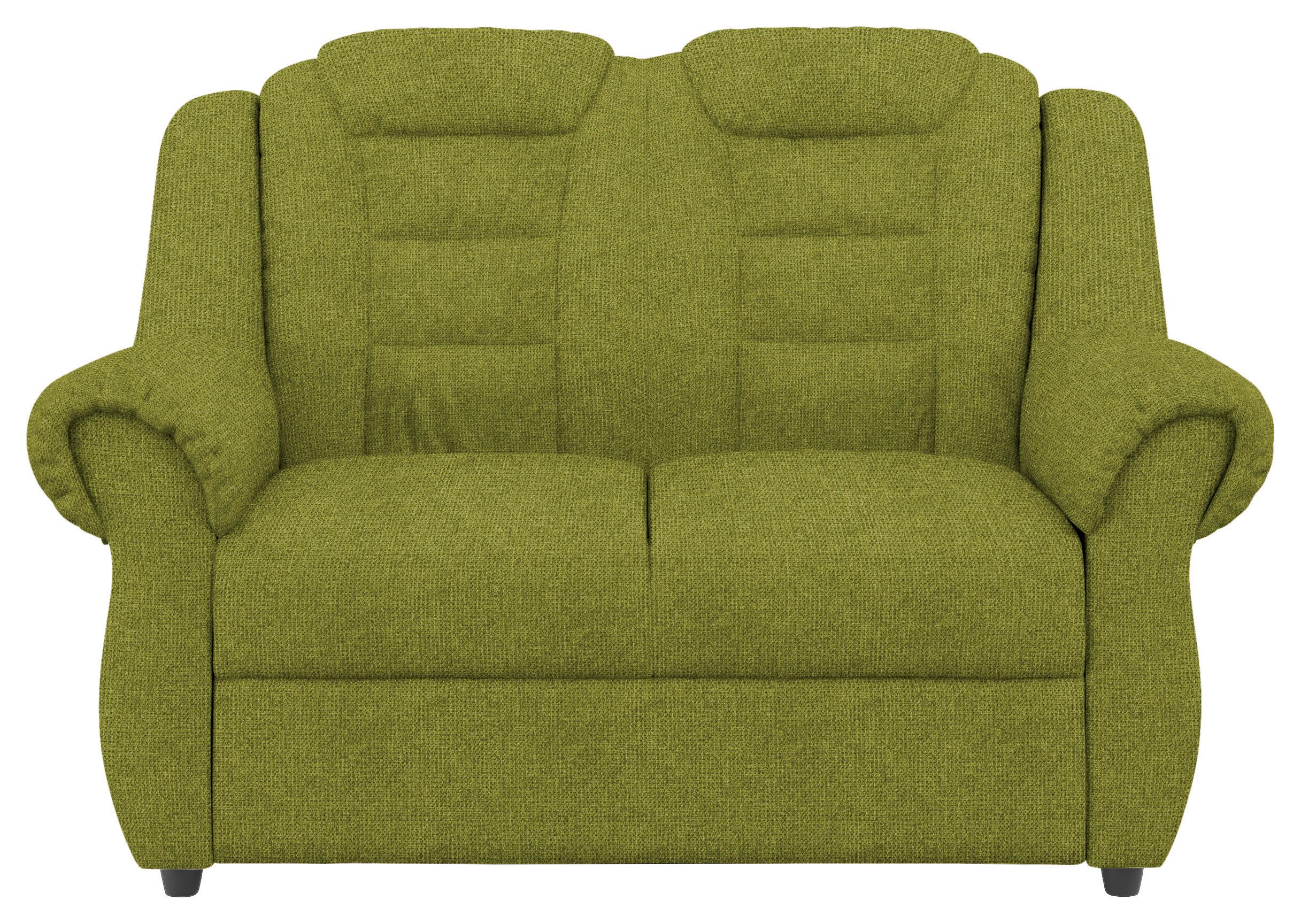 2-Sitzer-Sofa Boston Grün Chenille - Schwarz/Grün, KONVENTIONELL, Textil (145/102/101cm) - Livetastic