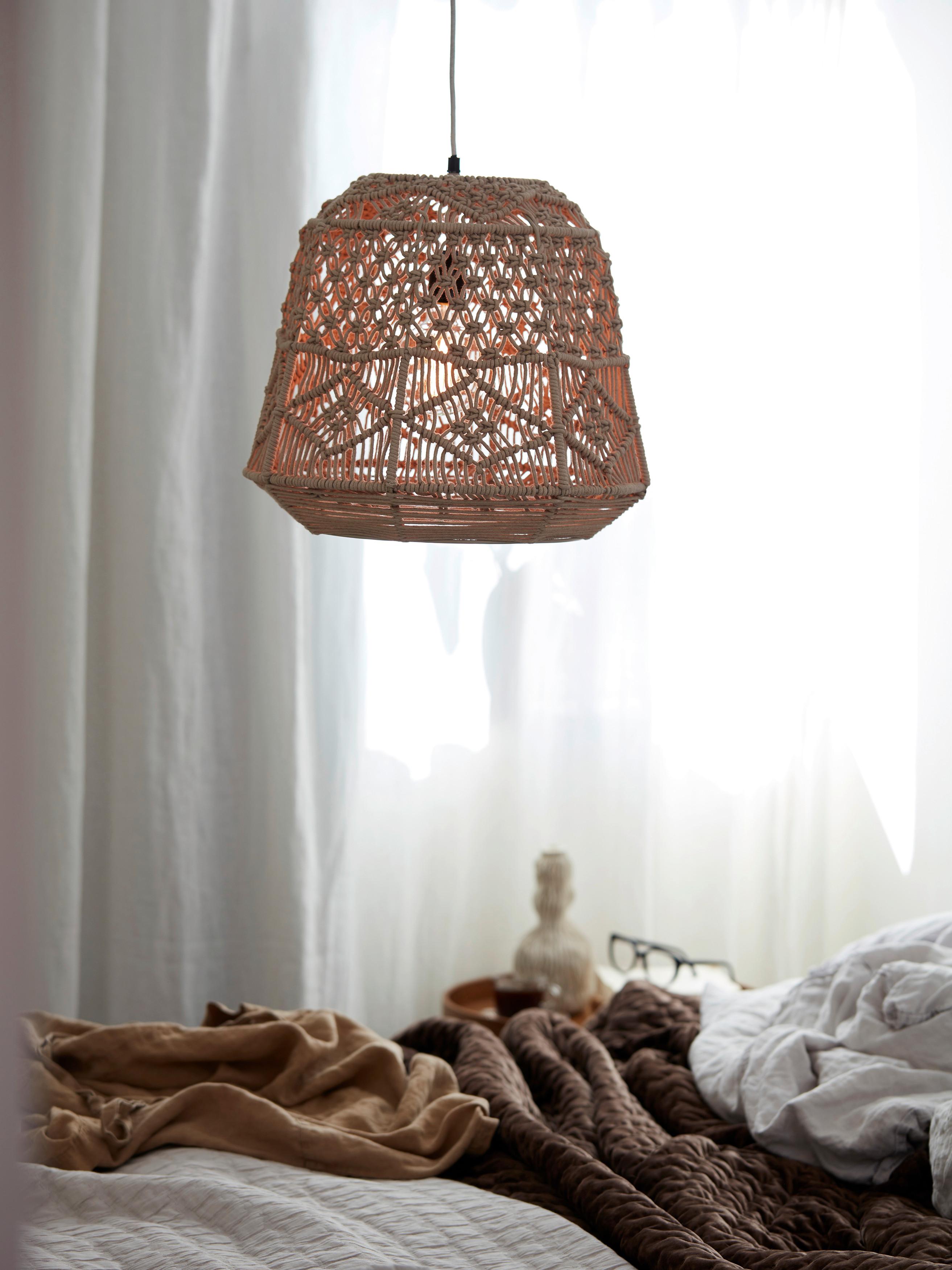 Hängeleuchte 3904018 Jippie - Beige, KONVENTIONELL, Naturmaterialien (40/38/40cm)