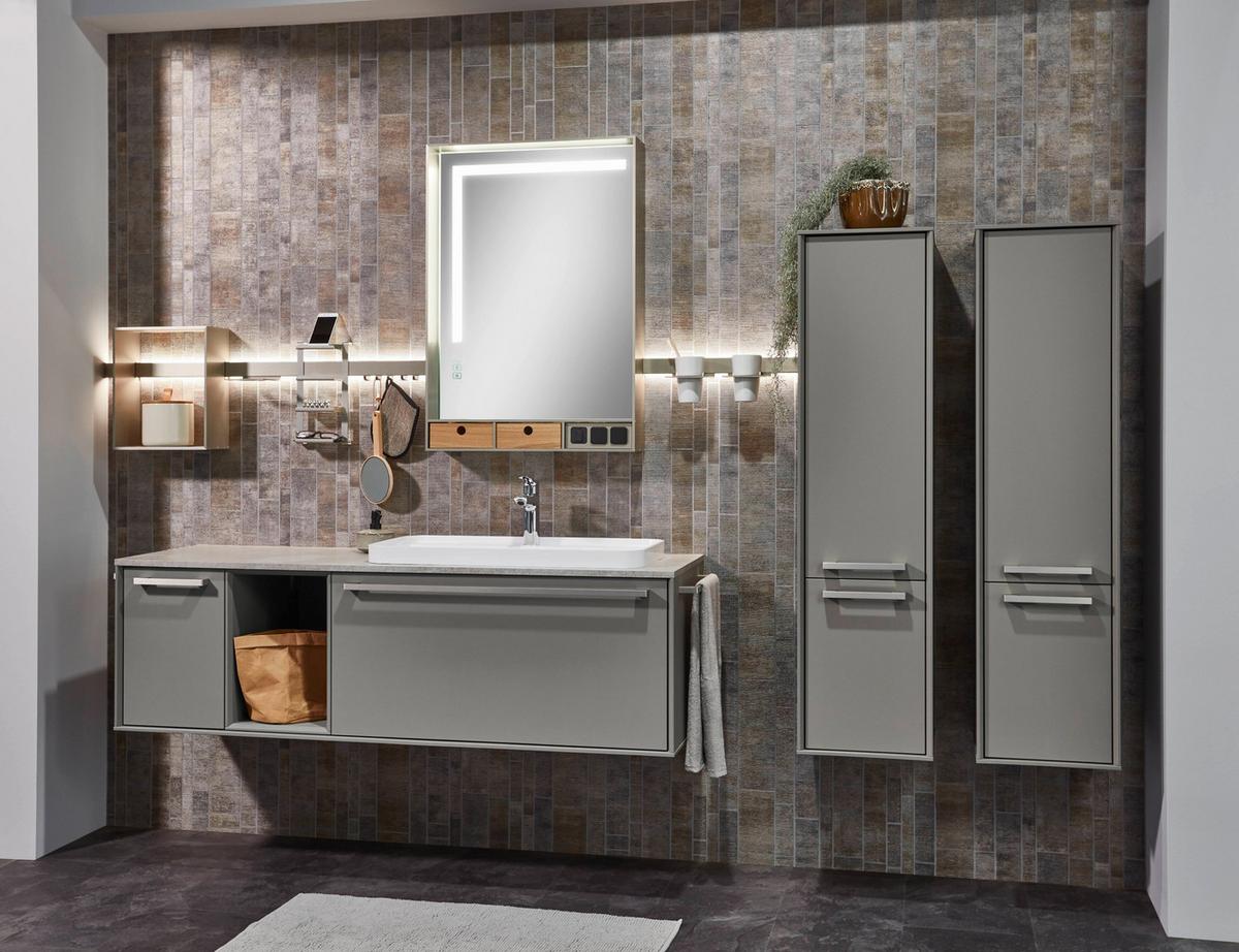 TV-Element Las Vegas Weiß B: 160 cm - Sandfarben/Weiß, MODERN, Holzwerkstoff (160/36/37cm) - Vertico