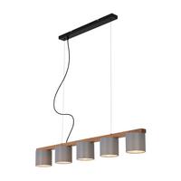 PENDELLEUCHTE LxBxH: ca. 110x15x13,6 cm - Schwarz/Grau, Basics, Holz/Kunststoff (110/15/13,6cm)