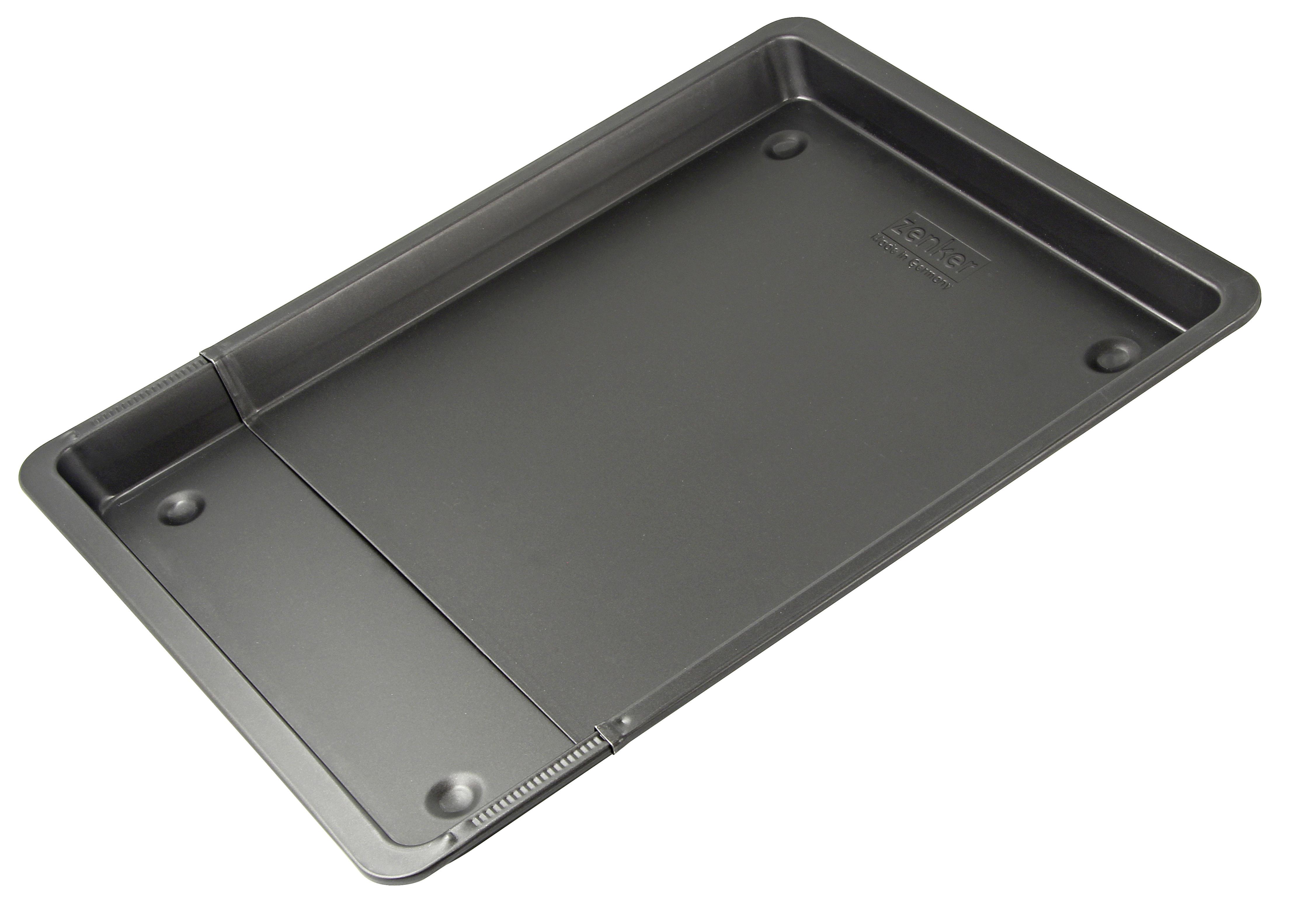 Backblech LxBxH: 37-52x33x3 cm Größenverstellbar - Schwarz, Basics, Metall (37-52/33/3cm) - Zenker