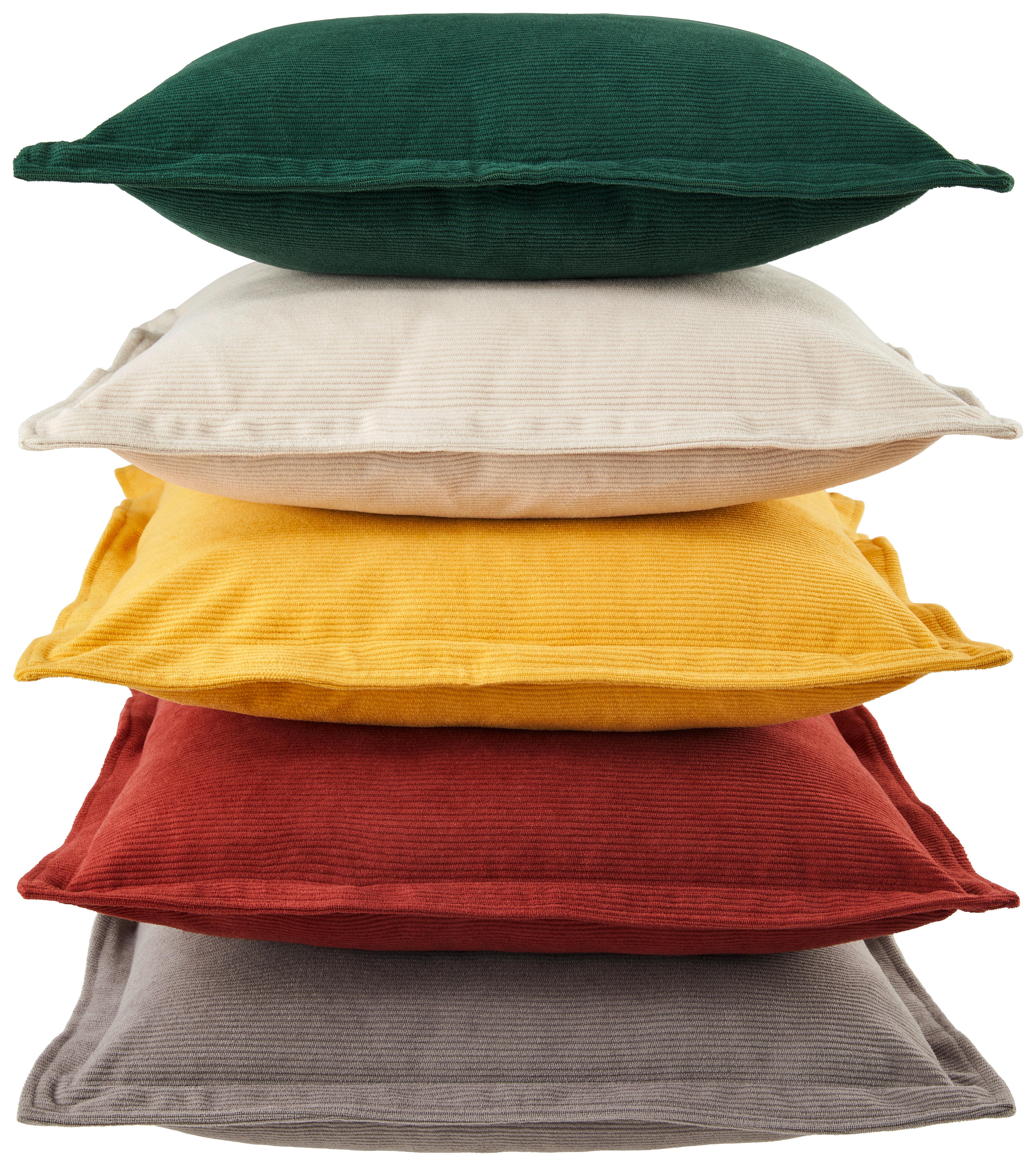 Zierkissen Maren 45x45 cm Polyester Grün mit Zipp - Grün, ROMANTIK / LANDHAUS, Textil (45/45cm) - James Wood