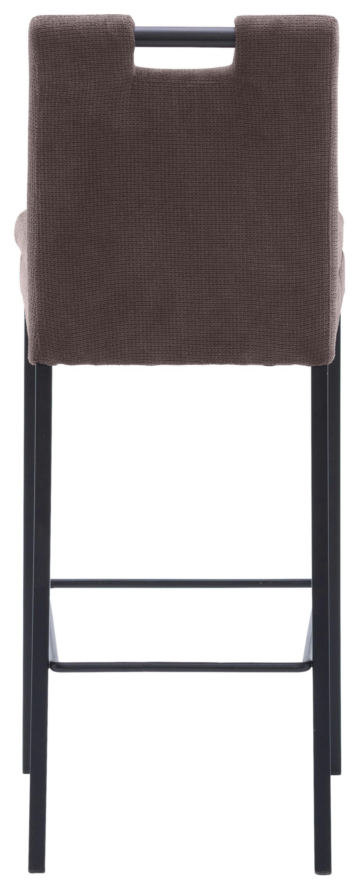 Barhocker Madrid Dunkelgrau/schwarz B: 42 Cm - Dunkelgrau/Schwarz, Design, Textil/Metall (42/102/52cm) - Cantus