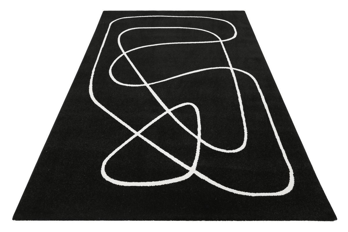 Webteppich Artist Schwarz/Weiß 200x290 cm - Schwarz, Design, Textil (200/290cm) - Esprit