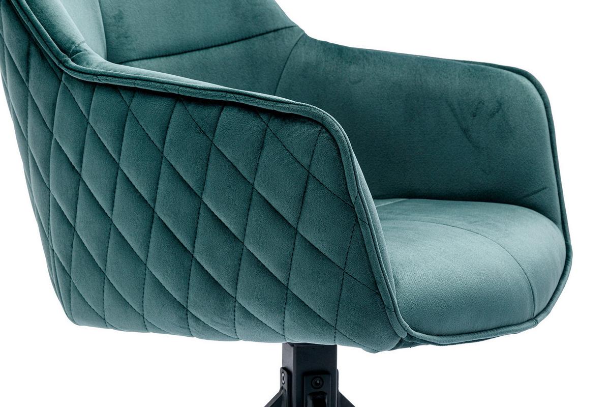 Armlehnstuhl Grün B: 59 cm - Schwarz/Grün, MODERN, Textil/Metall (59/83/60cm) - Livetastic