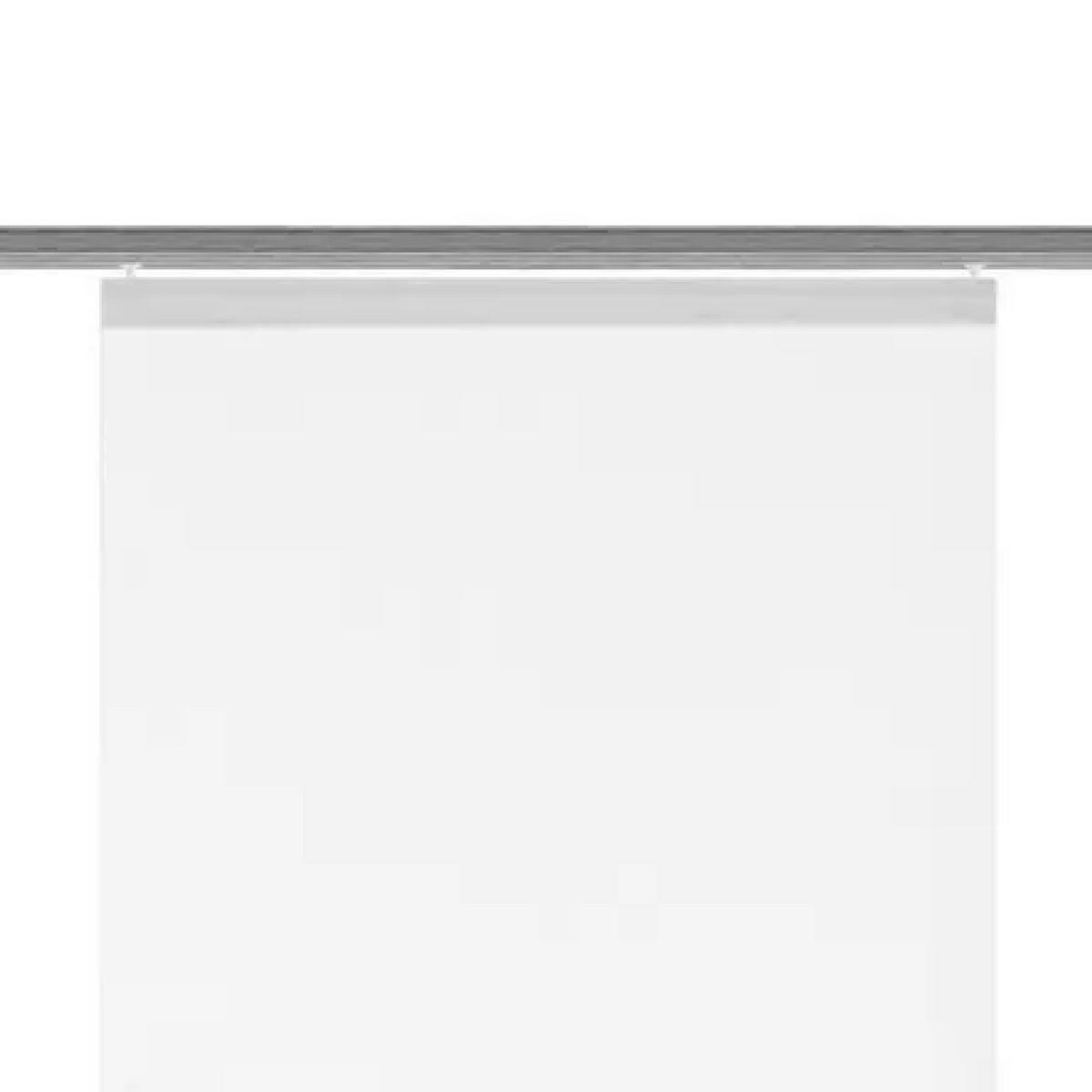 Flächenvorhang Rom B: 60 cm, Weiß, Halbransparent - Weiß, Basics, Textil (60/245cm)