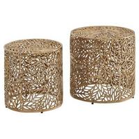 Beistelltisch 2-teilig Wohnling ,goldfarben - Goldfarben, Design, Metall (41/42/41cm) - MID.YOU