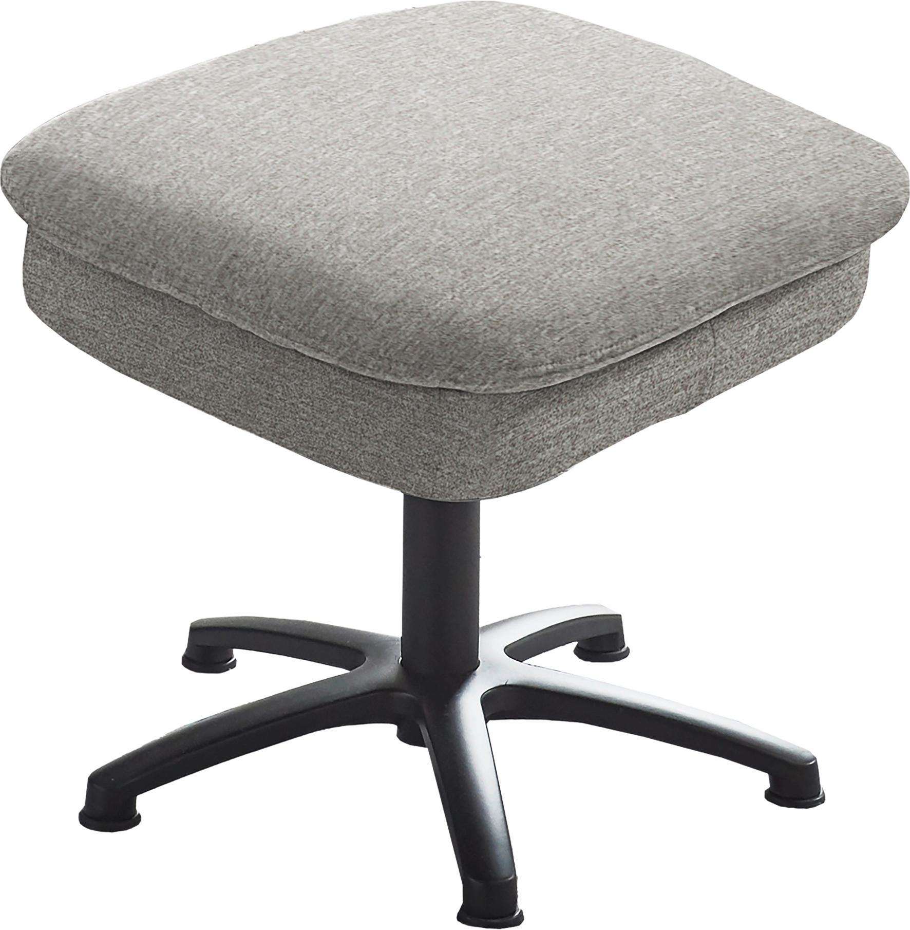 Taburetka NIELS, strieborná - čierna/strieborná, Design, kov/textil (53/40/40cm)