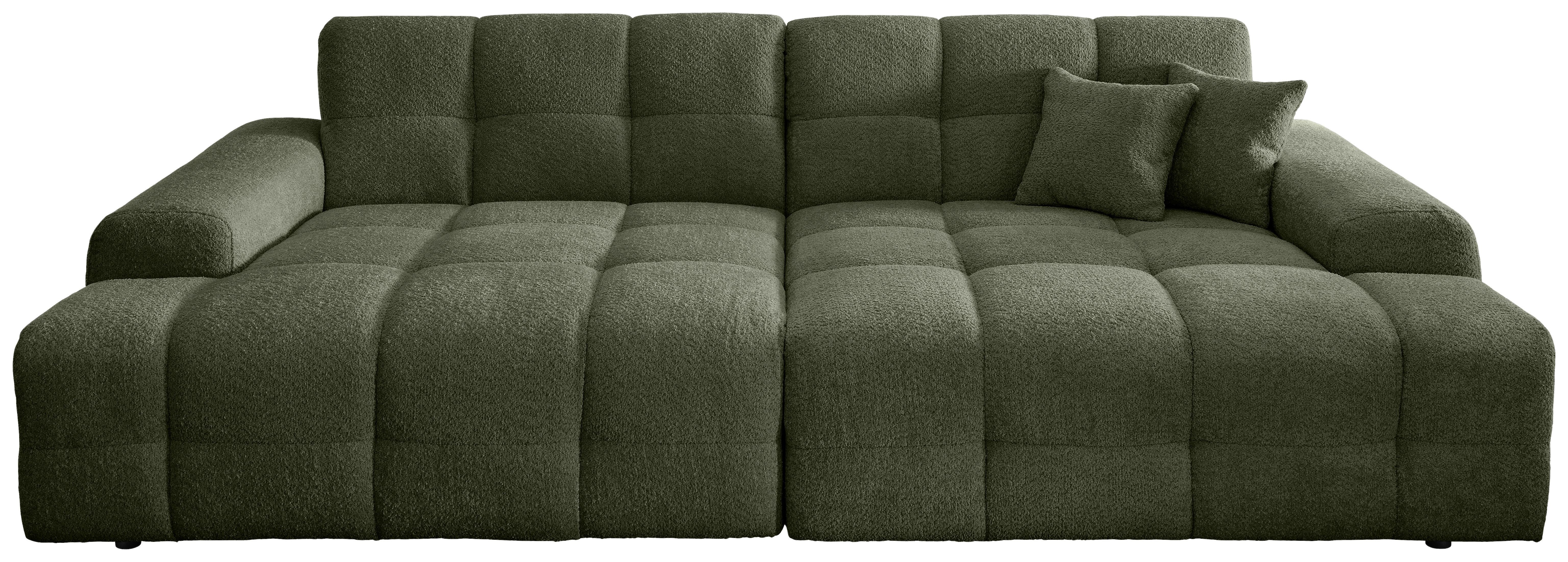 Bigsofa Bosco, Dunkelgrün B: 304 cm - Waldgrün/Schwarz, MODERN, Textil (304/87/155cm) - Livetastic