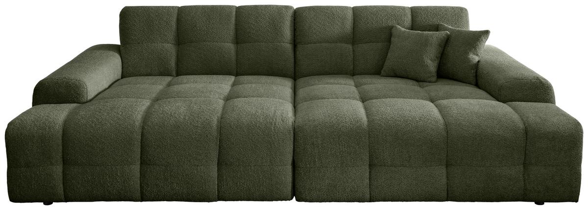 Bigsofa Bosco, Dunkelgrün B: 304 cm - Waldgrün/Schwarz, MODERN, Textil (304/87/155cm) - Livetastic