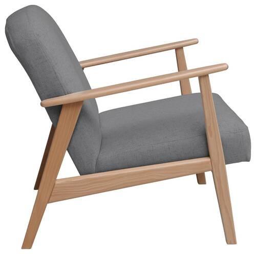 Sessel Retro - Buchefarben/Grau, MODERN, Holz/Textil (63/78/78cm) - Livetastic