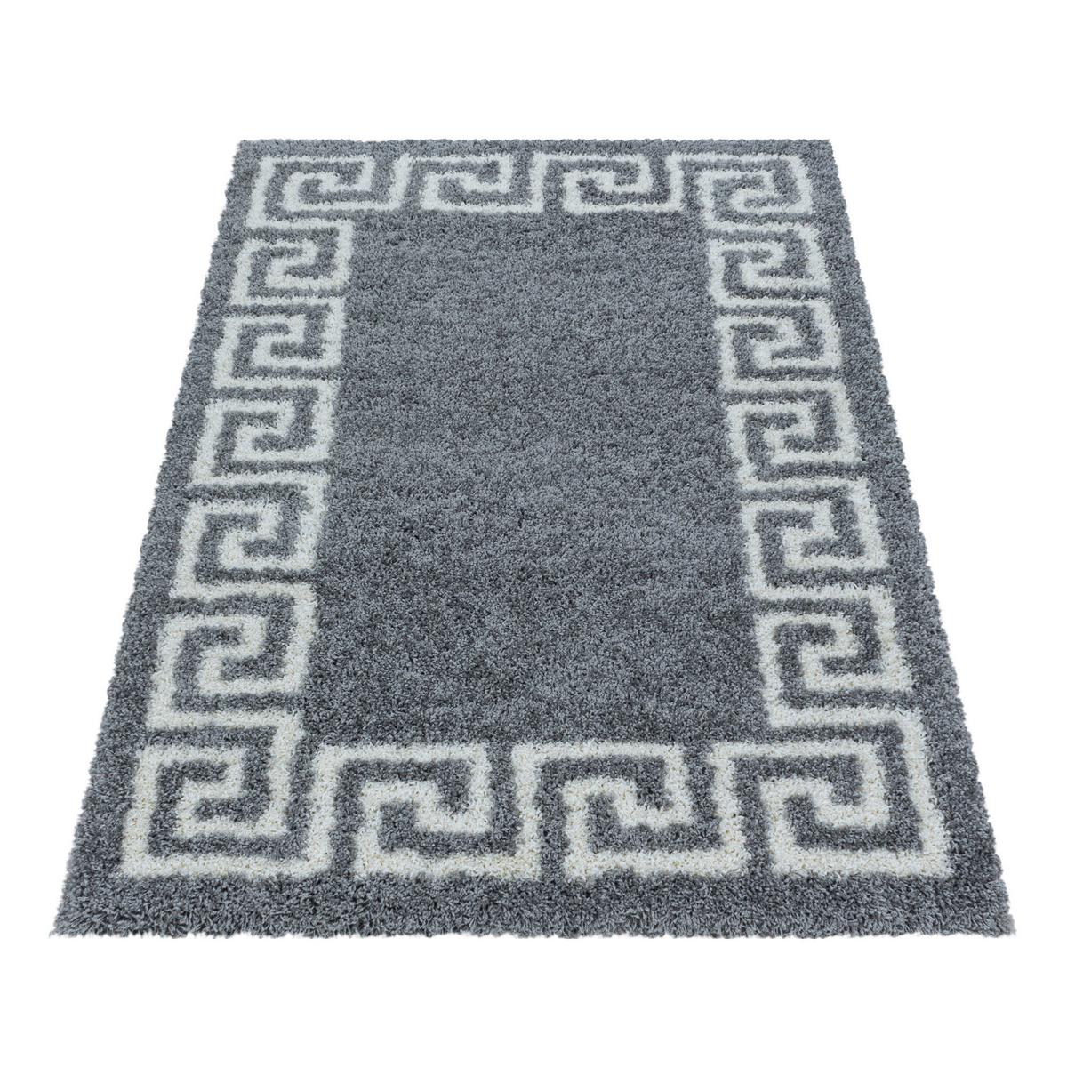 Hochflor Teppich Grau Naturfaser Hera 240x340 cm - Grau, Design, Textil (240/340cm)