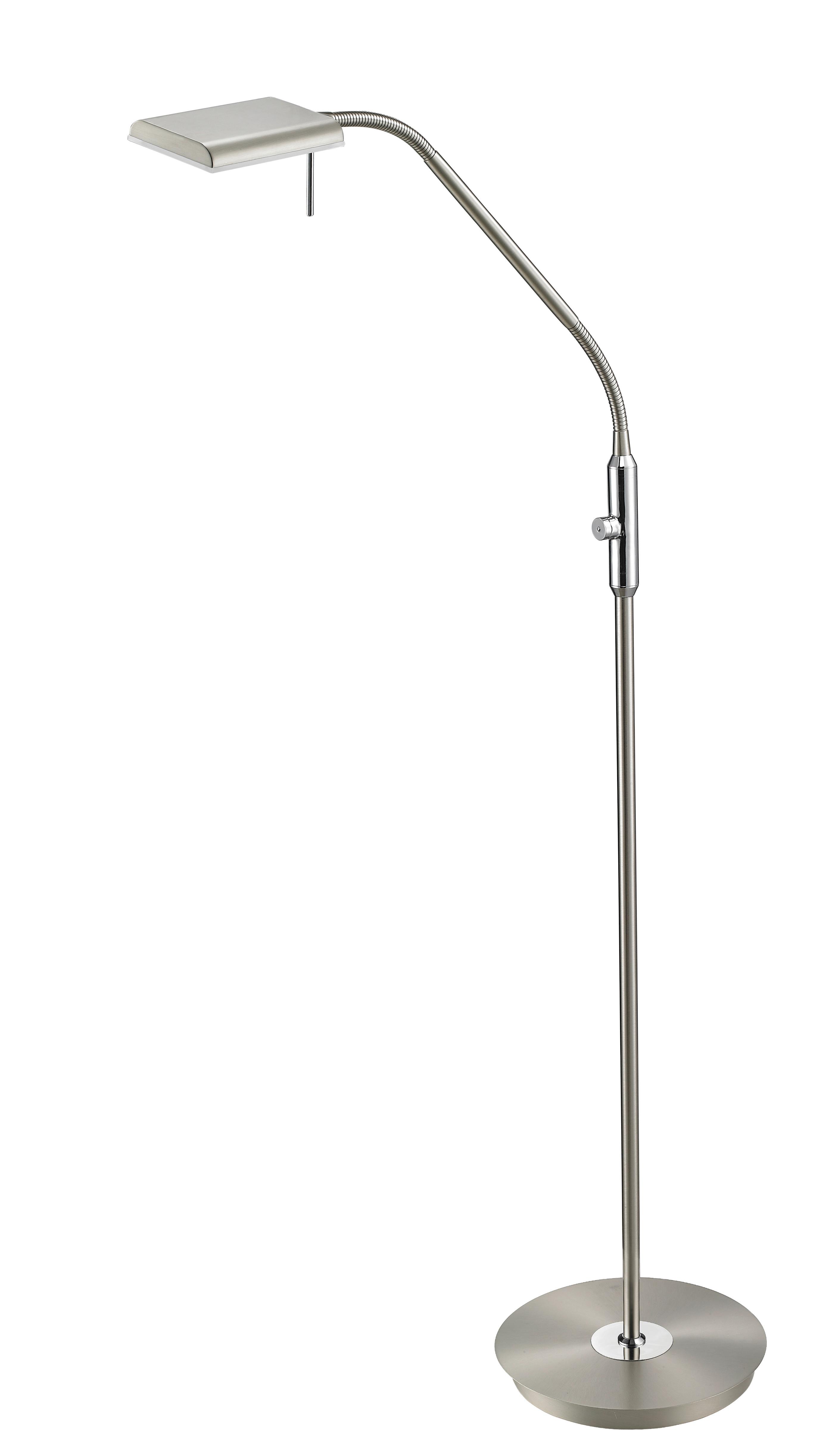 LED-Stehleuchte 420910107 Bergamo - Nickelfarben, Design, Kunststoff/Metall (27/135cm) - Trio Leuchten
