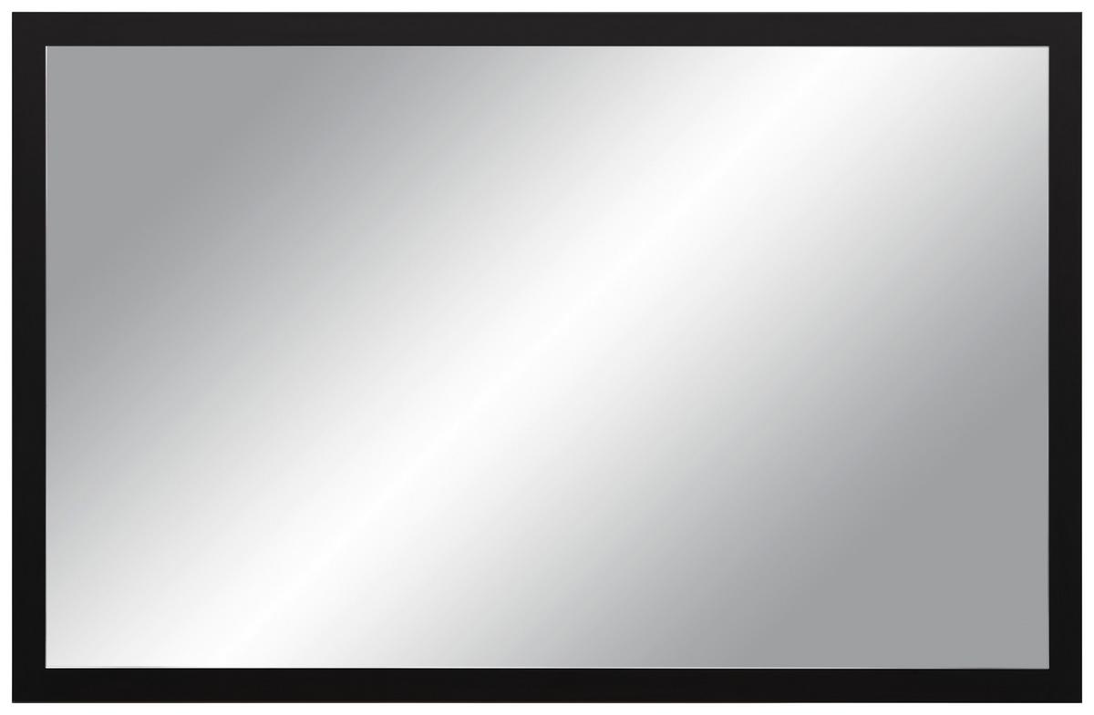 Wandspiegel Welcome Rechteckig Bxh: 130x84 Cm Schwarz Matt - MODERN, Glas/Holzwerkstoff (130/84/2,2cm)