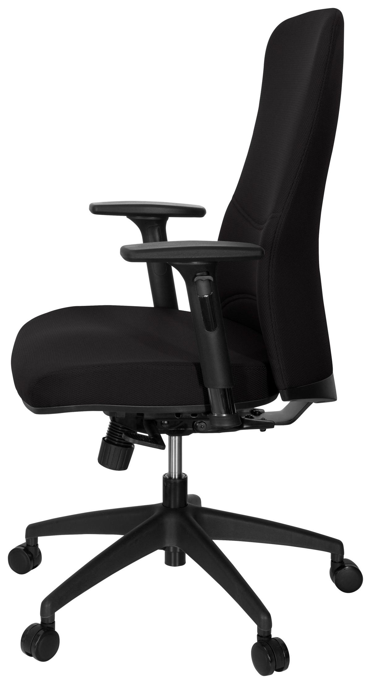 Drehstuhl Office Xt Pro Armstützen Schwarz Bis 120kg - Schwarz, MODERN, Kunststoff/Textil (69/115/52cm) - MID.YOU