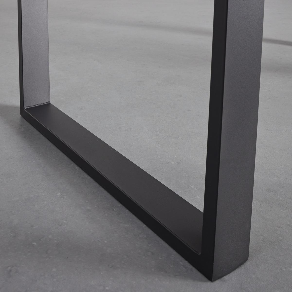 Rozkladací jedálenský stôl KILIAN dub dyha 150-190 cm - čierna/farba duba, Modern, kov/drevo (150-190/75/90cm) - Bessagi Home