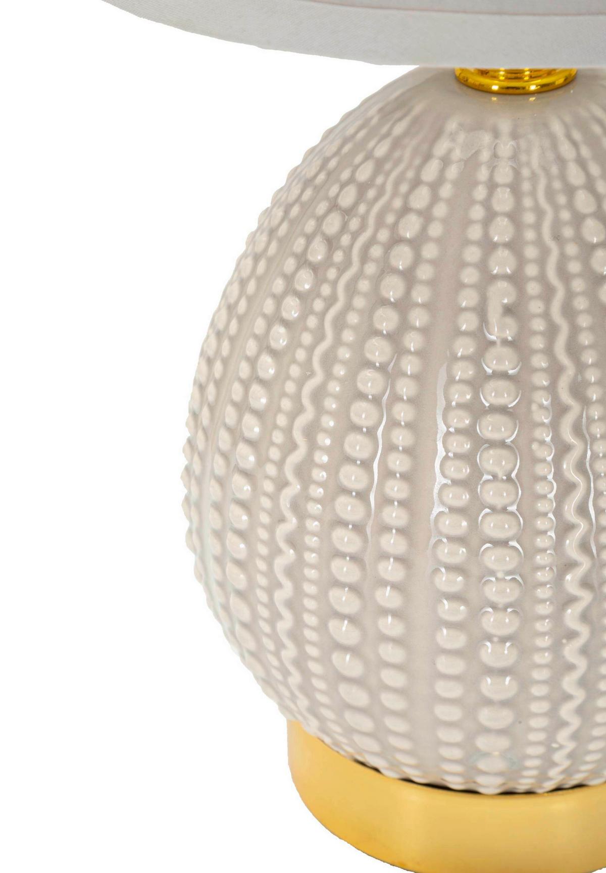 Tischleuchte Flavi Grau B: 15 cm - Grau, Basics, Keramik/Textil (15/15/30.5cm)