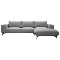 Sedací souprava ALBERO, pravá, šedá - šedá/černá, Design, kov/dřevo (330/180cm) - MID.YOU