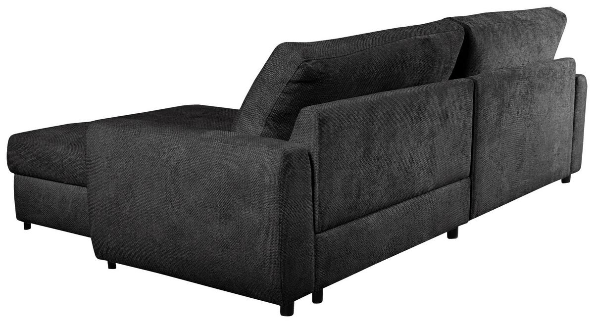 Ecksofa Naomi Anthrazit/Schwarz, 265 cm - Anthrazit/Schwarz, Design, Textil (265/162cm) - MID.YOU
