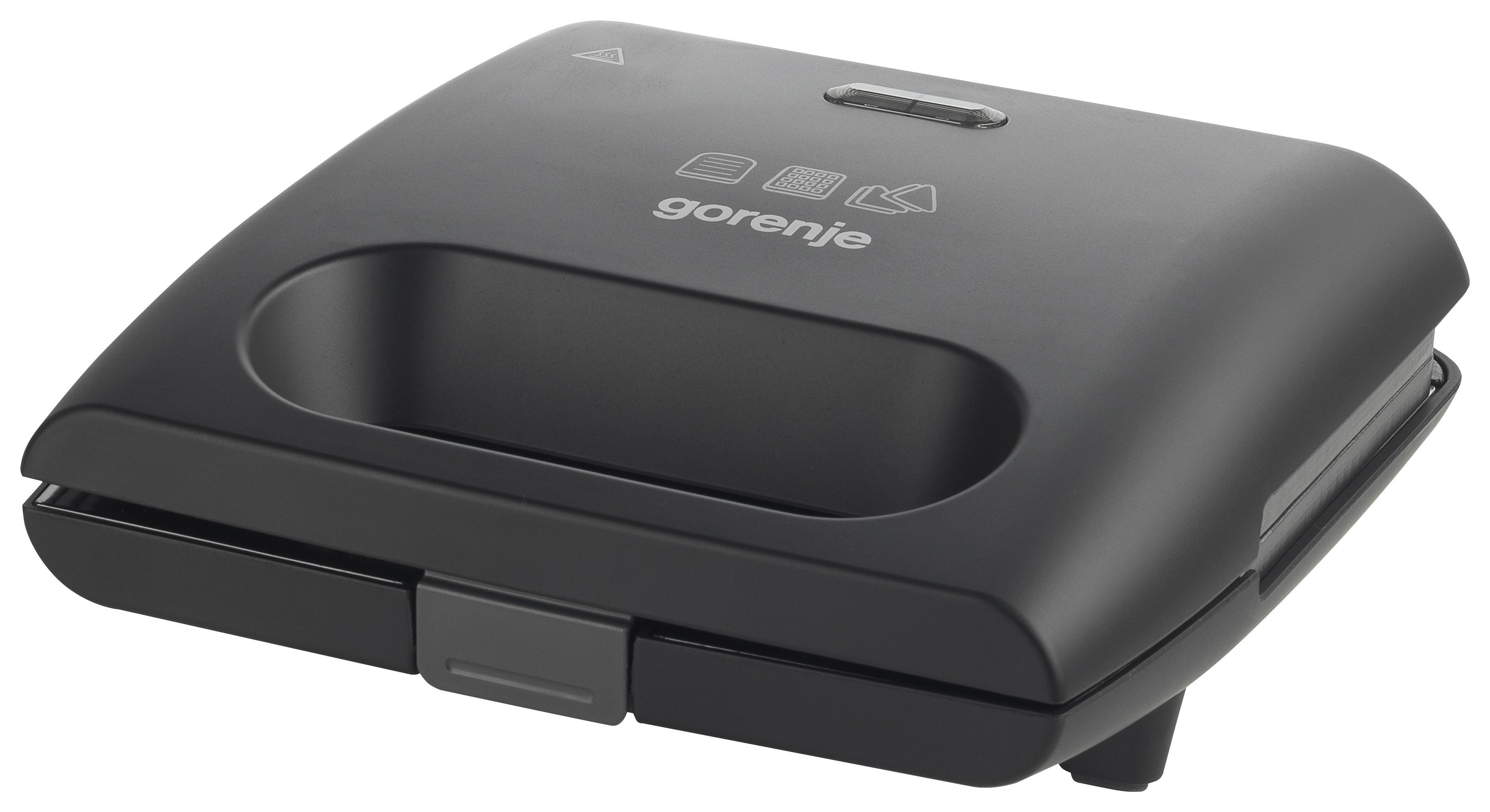 Minigrill 2-in-1 Sm703gcb Schwarz - Schwarz, Basics, Kunststoff/Metall (22,8/9,5/22,7cm) - Gorenje