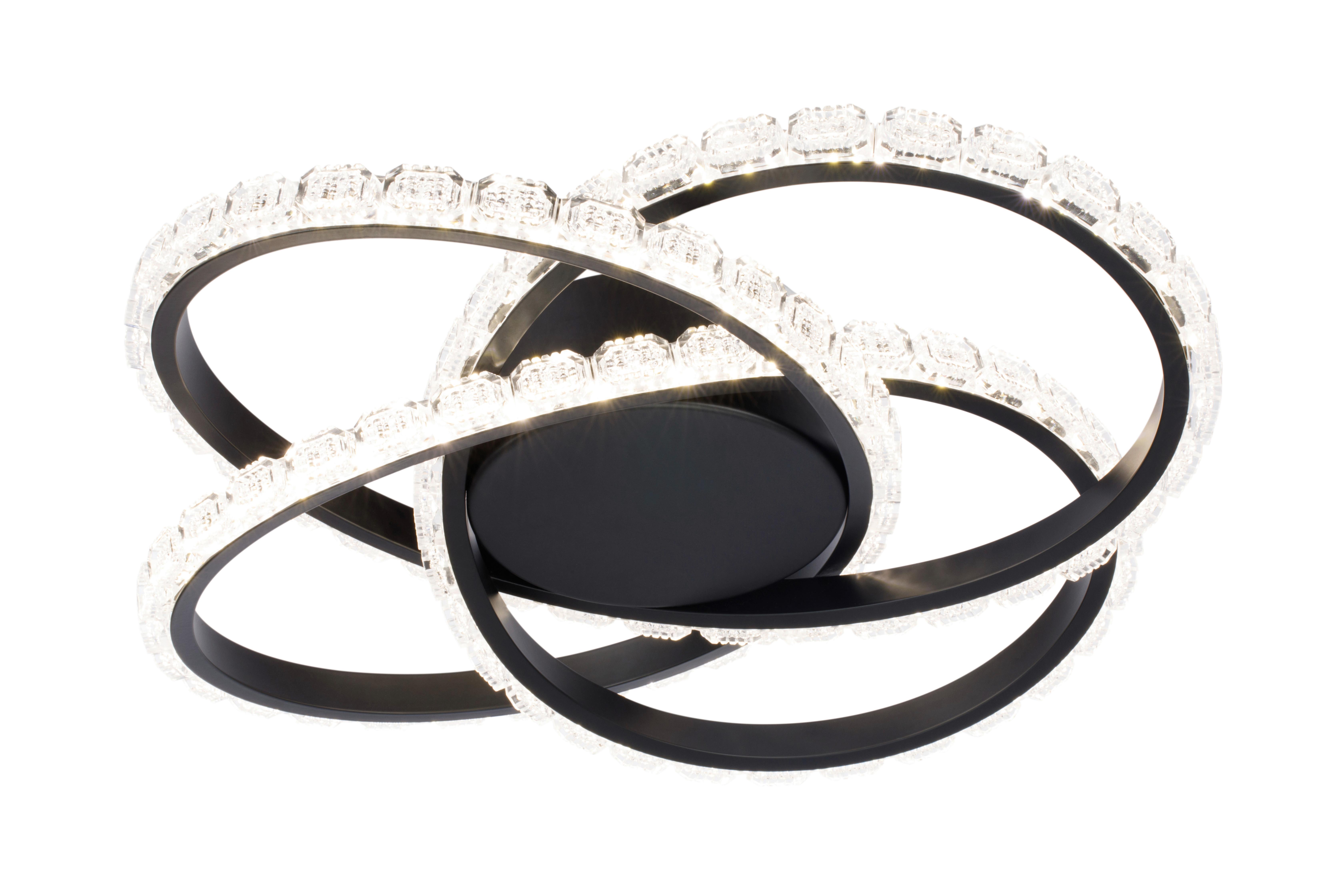 LED-DECKENLEUCHTE CARMELO - Schwarz, Basics, Kunststoff/Metall (50/10cm) - Luca Bessoni