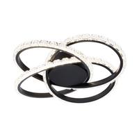 LED-DECKENLEUCHTE CARMELO - Schwarz, Basics, Kunststoff/Metall (50/10cm) - Luca Bessoni