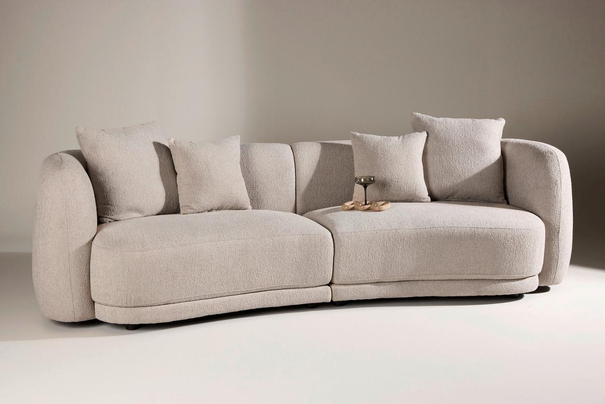 2-sitzer-sofa Cielo Beige B: 135cm - Beige, MODERN, Kunststoff/Textil (135/74/92cm) - Livetastic