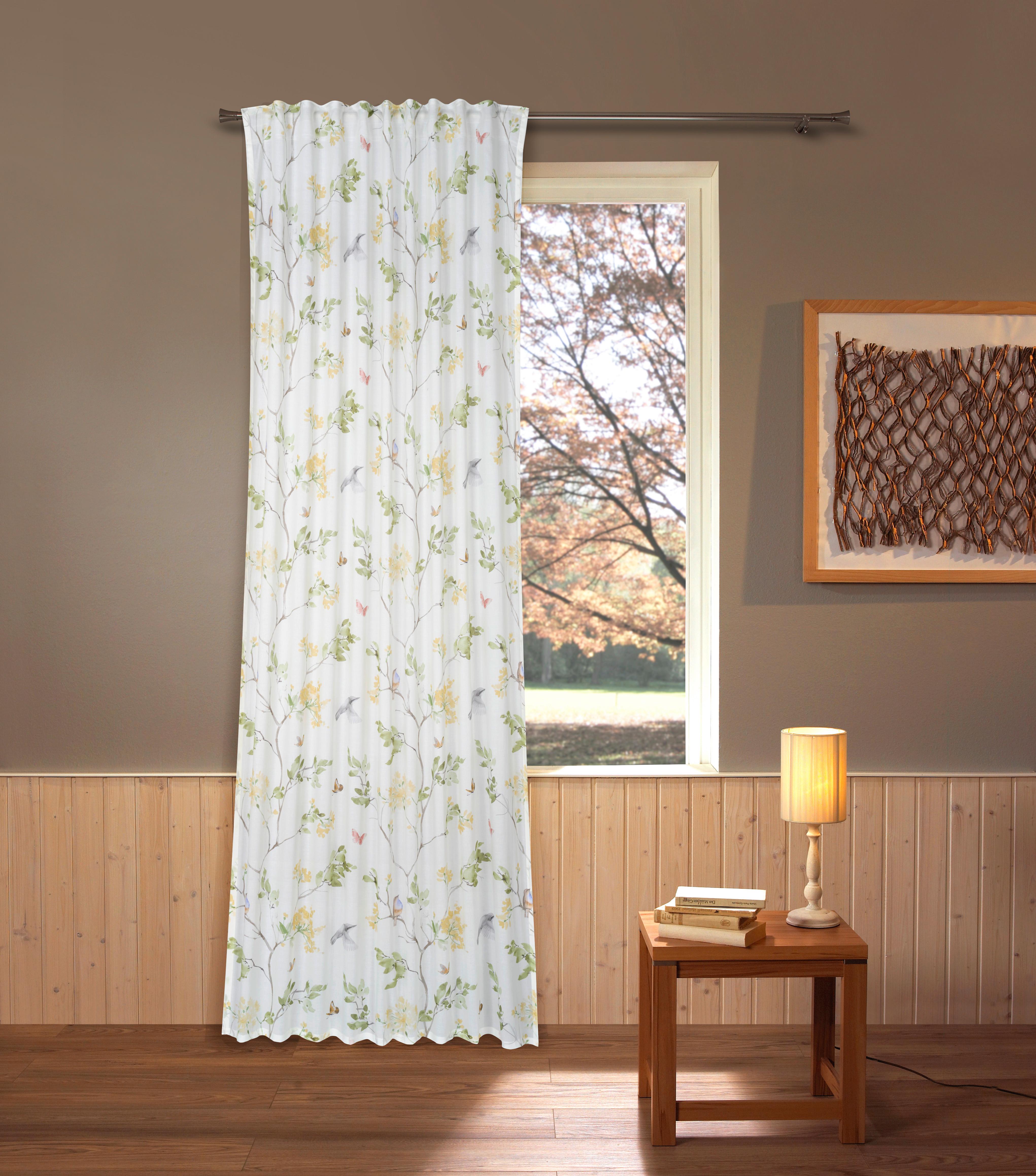 Fertigvorhang Jette - Weiß, ROMANTIK / LANDHAUS, Textil (140/245cm) - James Wood