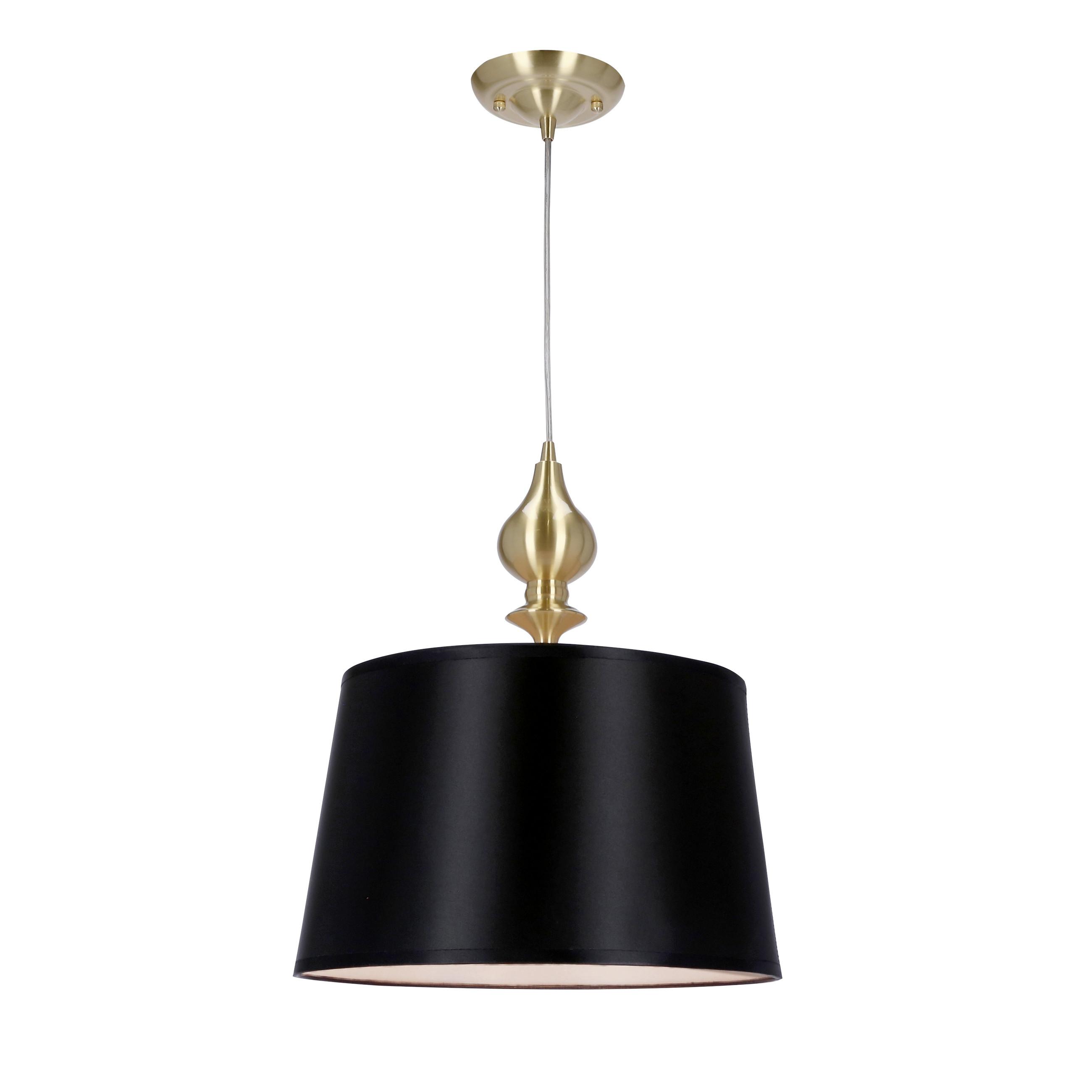 PENDELLEUCHTE 31-09241 PRIMA GOLD - Goldfarben/Schwarz, KONVENTIONELL, Kunststoff/Metall (35/35/120cm)