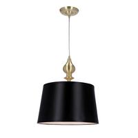 PENDELLEUCHTE 31-09241 PRIMA GOLD - Goldfarben/Schwarz, KONVENTIONELL, Kunststoff/Metall (35/35/120cm)